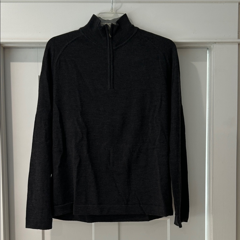 Calvin Klein Men's Charcoal Zip-Up Sweater